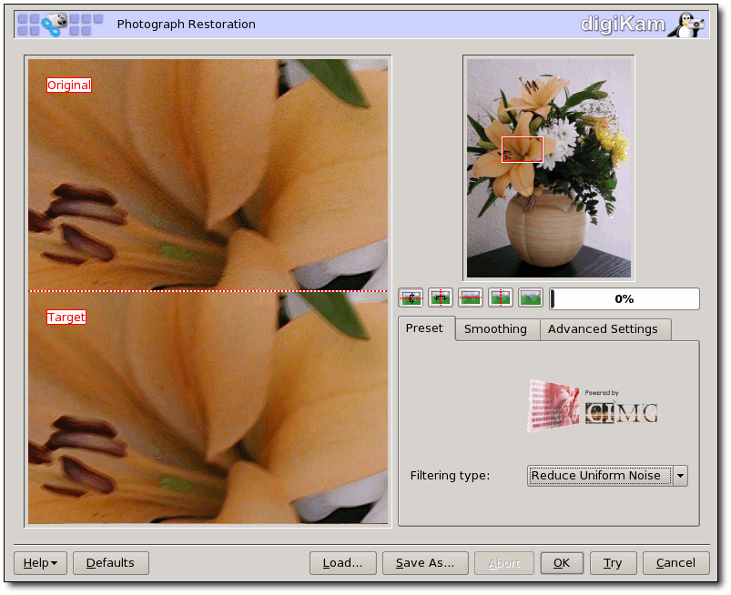 Dialog "Photo-Restauration"
