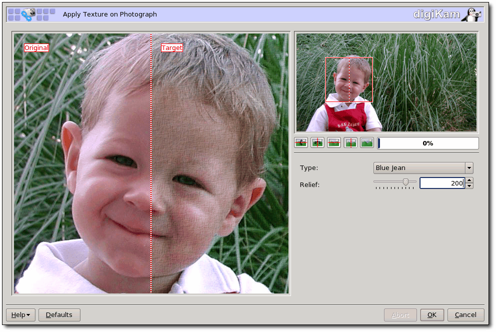 Der Dialog "Textur anwenden"