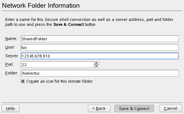 Adding a Network Folder