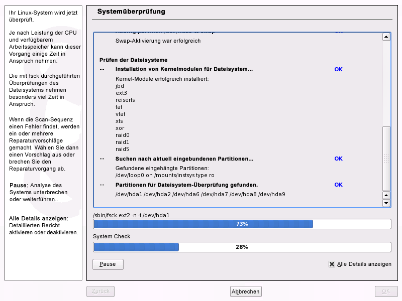 Modus "Automatische Reparatur"