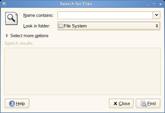 Search for Files Dialog