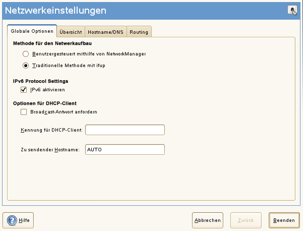 Konfigurieren der Netzwerkeinstellungen