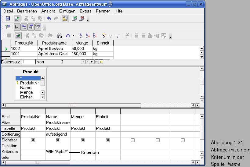 \begin{figure}\htmlimage
\spfiglii{0.75}{Bld20_26.eps}{Abfrage mit einem Kriterium in der
\newline Spalte \textit{ Name}}{_Ref63679201}
\end{figure}