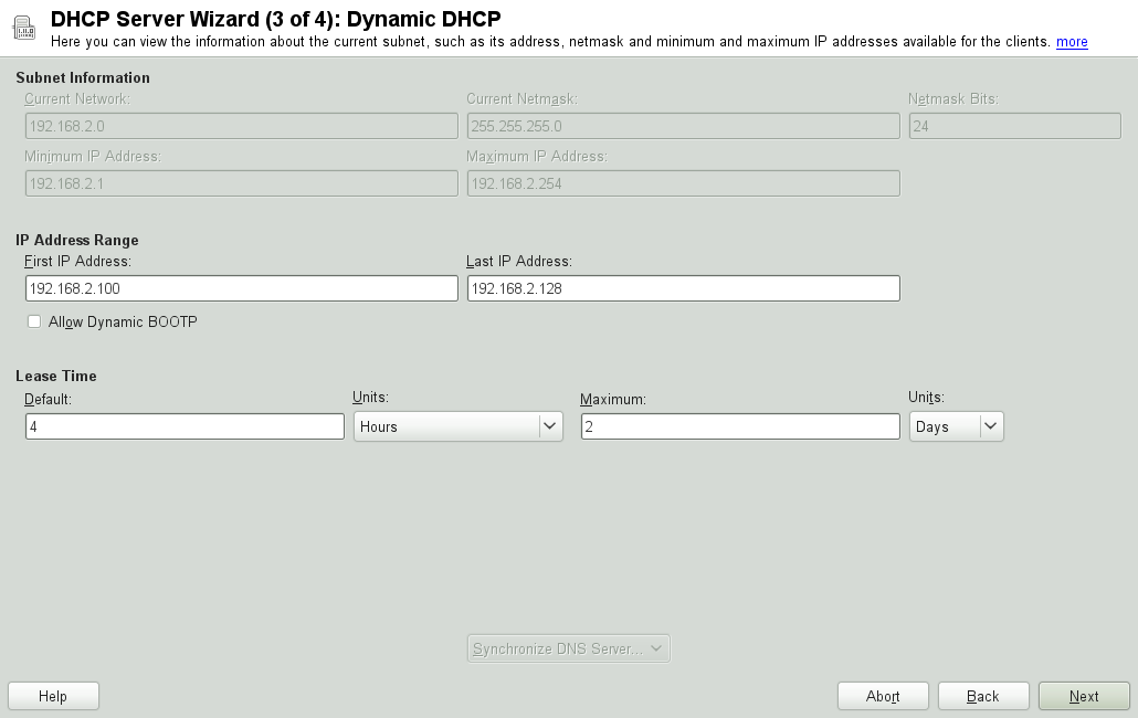 DHCP Server: Dynamic DHCP