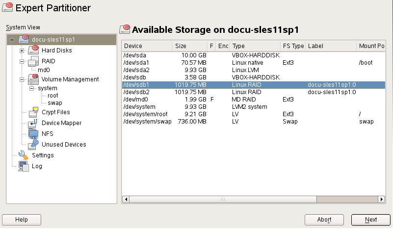 RAID Partitions