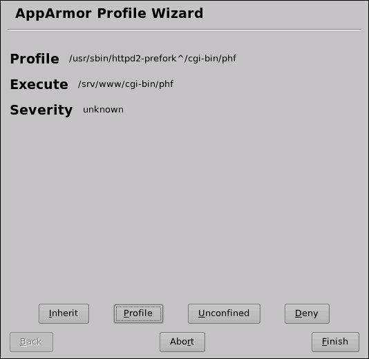 AppArmor Profile Wizard: Inherit