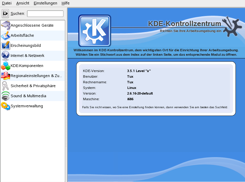 KDE Control Center